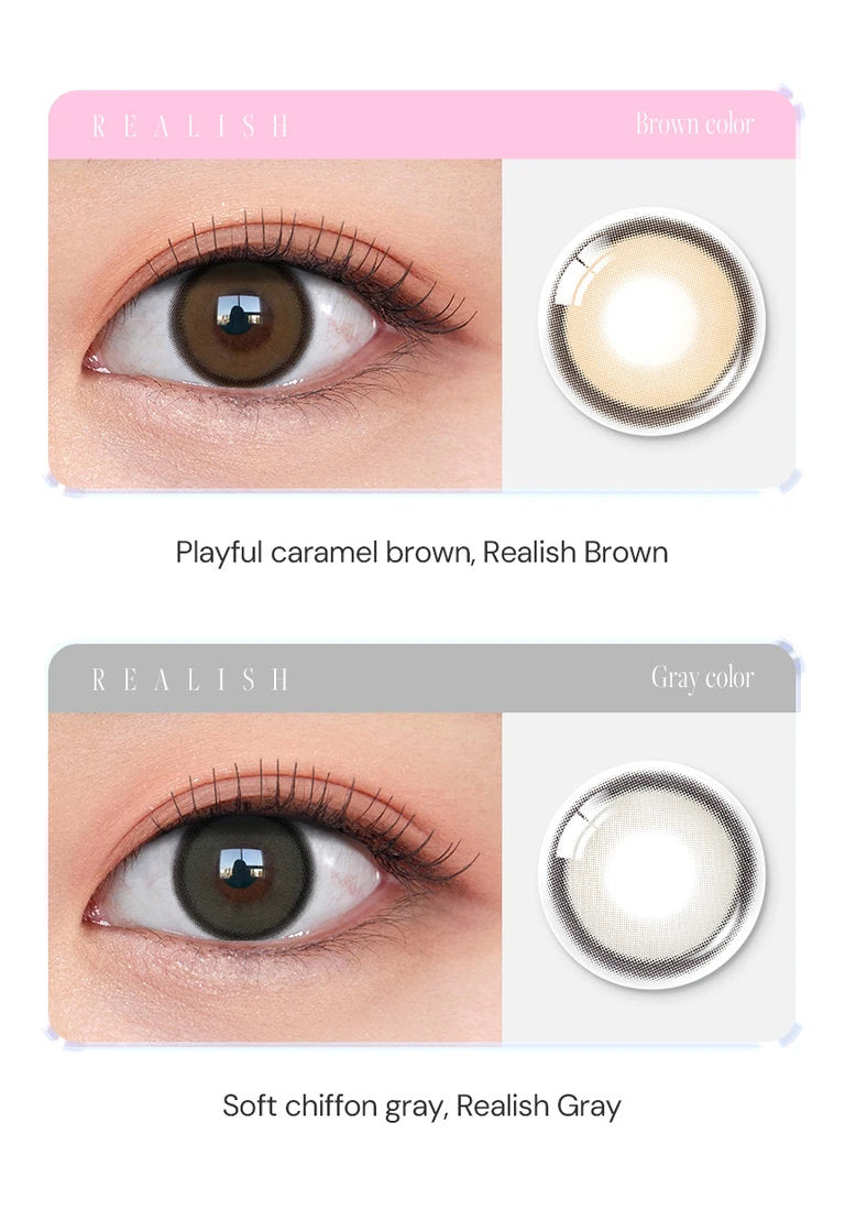 OLENS Realish Brown Monthly Contact Lenses 2 Pack– Trendy Sweet Shop