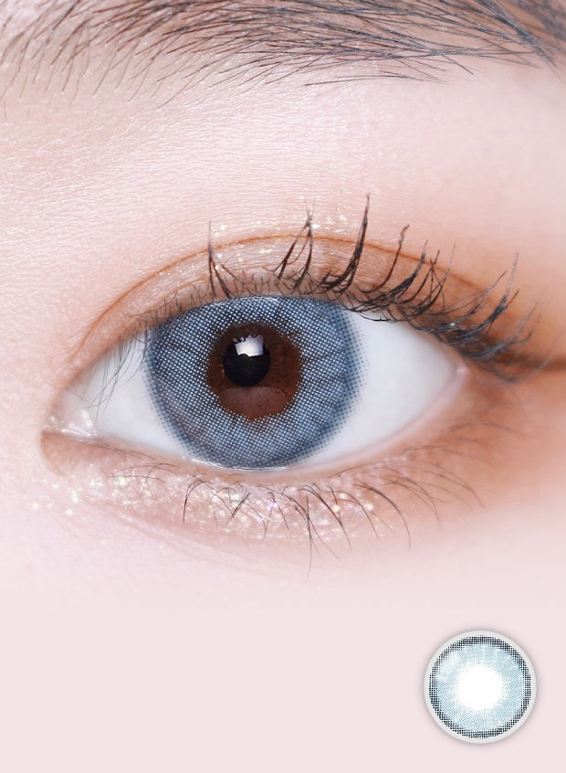 LensVery Silhouette Blue Gray Monthly Contact Lenses 2 Pack Trendy