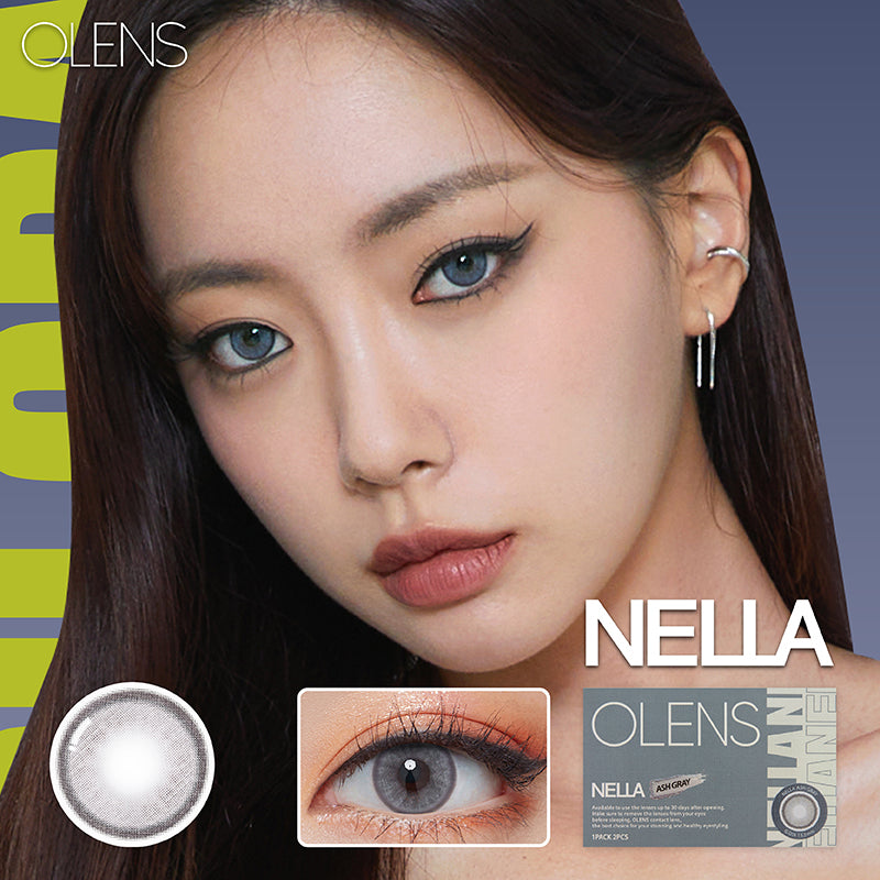 Contact 2 OLENS Nella Ash Gray Monthly Contact Lenses 2 Pack– Trendy Sweet Shop