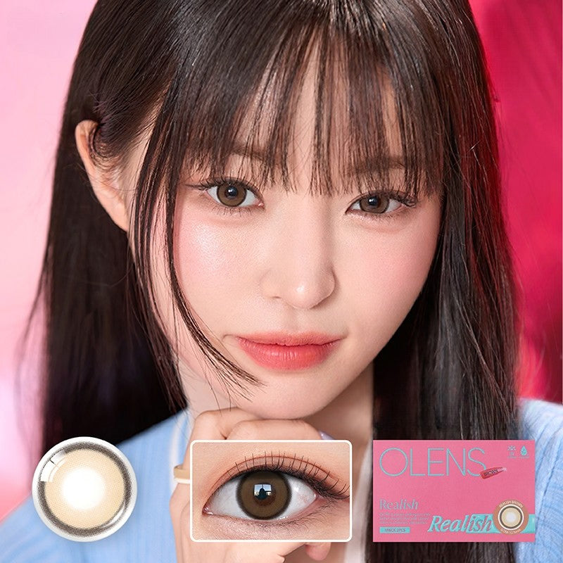 OLENS Realish Brown Monthly Contact Lenses 2 Pack– Trendy Sweet Shop