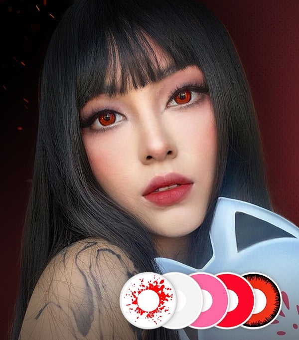 red zombie contact lenses