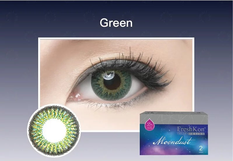 FreshKon Moondust Green Monthly Contact Lenses 2 Pack– Trendy Sweet Shop