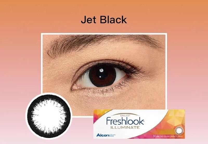 Freshlook Illuminate Jet Black Contact Lenses 30 pack Trendy Sweet Shop